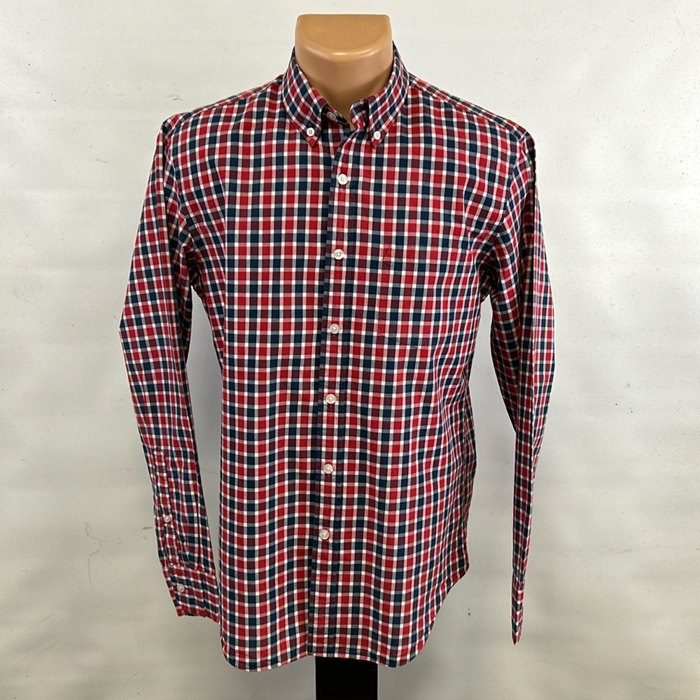 J. Crew long sleeve button down collar shirt.  M